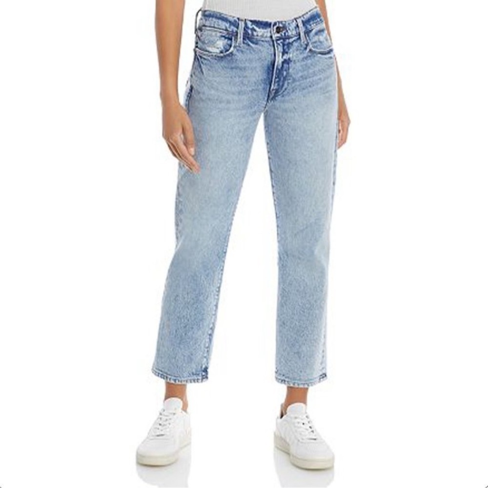 FRAME Le High Straight Leg Jeans | Size 25 | Light Wash Denim | High Rise - Picture 3 of 12